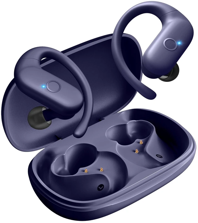 Main image of Sport Wireless Earbuds,60Hrs BT5.4 ENC IPX7 Waterproof Earhooks Deep Bass 14.2mm drivers deliver rich stereo sound. Soft silicone ensures a secure, painless fit for long workouts