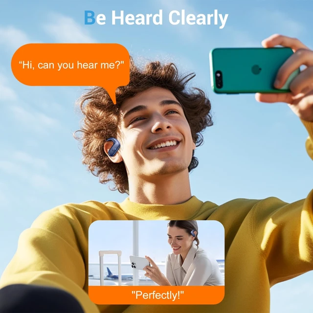Alt view image 5 of 7 - Sport Wireless Earbuds,60Hrs BT5.4 ENC IPX7 Waterproof Earhooks Deep Bass 14.2mm drivers deliver rich stereo sound. Soft silicone ensures a secure, painless fit for long workouts