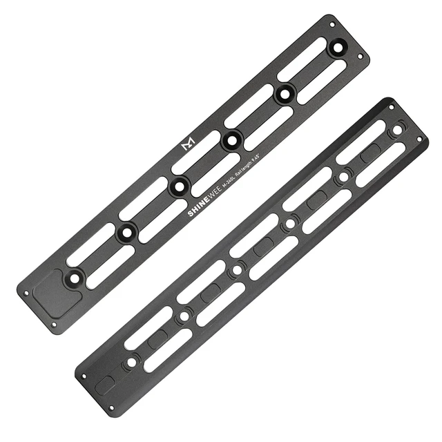 Alt view image 2 of 7 - Arca Dovetail Rail for M-LOK System Quick-Release Tripod Mount Adapter Compatible with Arca-Swiss/RRS Standards Lightweight Aluminum Hunting Accessory 6-Slot Interface