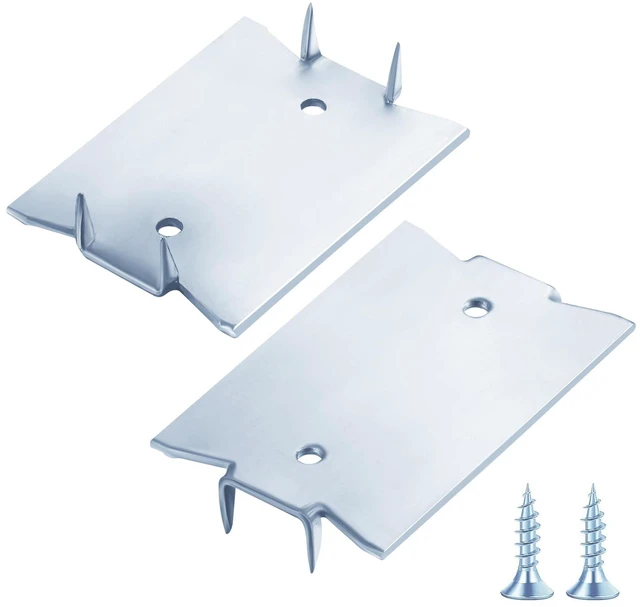 Main image of (190 pcs) Zinc 1.5X2 Inch 16-Gauge Anti-Nail Protection Plate Shield, Nail Plate for Wood Studs, Steel Cable Wire Protector Plate with Sharp Pointed Prongs for Protection Plumbing and Wiring