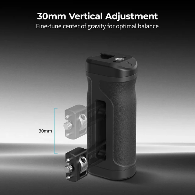 Alt view image 5 of 7 - Mini Side Handle with 1/4"-20 Locating Screw Left or Right Hand Available, Up and Down Adjustable, Max. Payload 10kg/ 22lb, Bulit-in Threaded Hole/ Cold Shoe