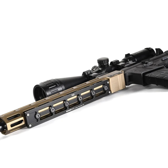Alt view image 4 of 7 - Arca Dovetail Rail for M-LOK System Quick-Release Tripod Mount Adapter Compatible with Arca-Swiss/RRS Standards Lightweight Aluminum Hunting Accessory 6-Slot Interface