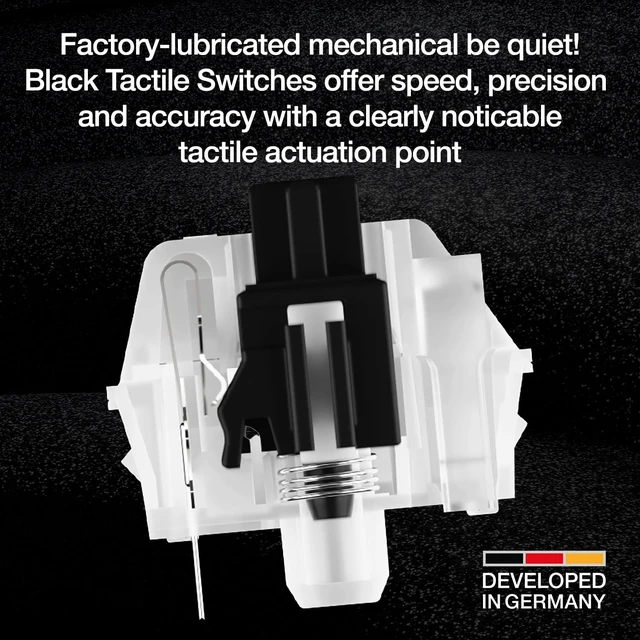 Alt view image 2 of 7 - Light Mount Tactile, Gaming Keyboard, Mechanical Silent Switches Hot-Swappable Silent Switches, Triple-layered dampening, 3D Media Wheel, PBT Double-Shot Keycaps, ARGB, Programmable Keys