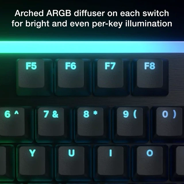 Alt view image 6 of 7 - Light Mount Tactile, Gaming Keyboard, Mechanical Silent Switches Hot-Swappable Silent Switches, Triple-layered dampening, 3D Media Wheel, PBT Double-Shot Keycaps, ARGB, Programmable Keys