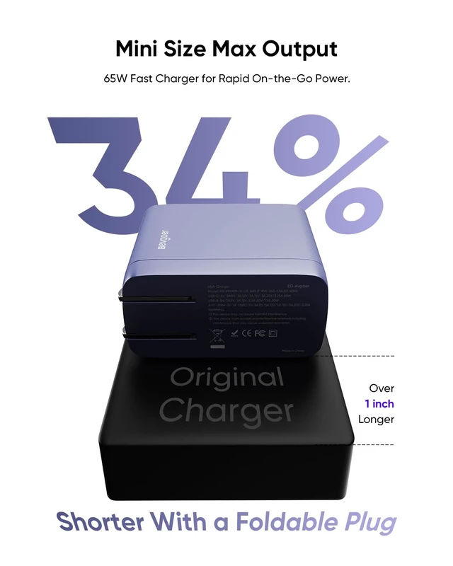 Alt view image 6 of 7 - Microsoft Surface Charger, 65W Surface Pro Charger for 12/11/10/9/8/7/6/5/4/3/X, Compatible with Both Microsoft Book/Laptop/Tablet and All USB-C Deviece (Blue)