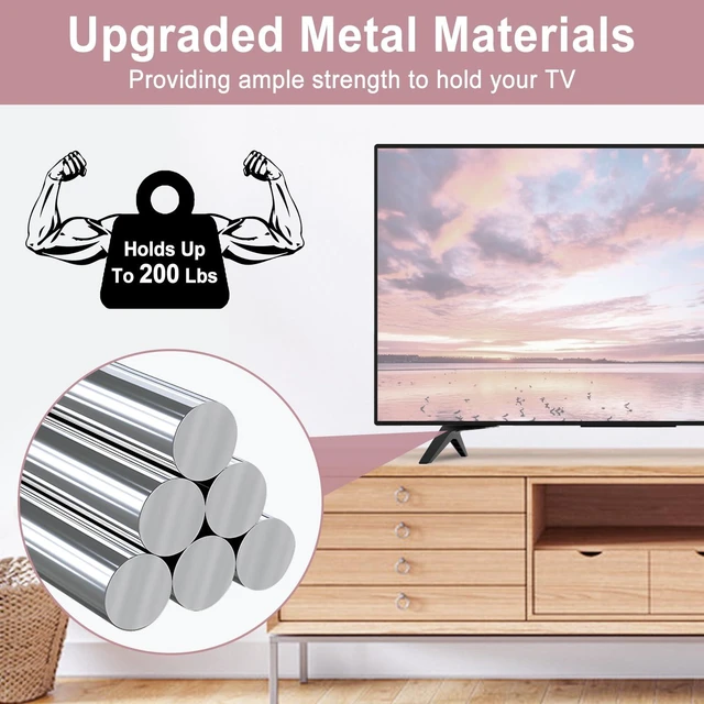 Alt view image 4 of 7 - Metal Stand for LG TV Legs Replacement, Only for LG 70" 75" TV Models We List, for 70UJ6570 70UJ657A 70UJ6520 70UK6570 70UM7370 70UN6950 70UN7070 75UJ6500 75UJ6470 75UJ6520 75UN7370PUC with Screws
