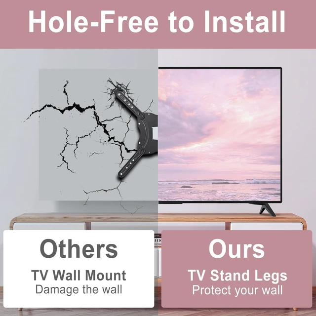 Alt view image 6 of 7 - Metal Stand for LG TV Legs Replacement, Only for LG 70" 75" TV Models We List, for 70UJ6570 70UJ657A 70UJ6520 70UK6570 70UM7370 70UN6950 70UN7070 75UJ6500 75UJ6470 75UJ6520 75UN7370PUC with Screws