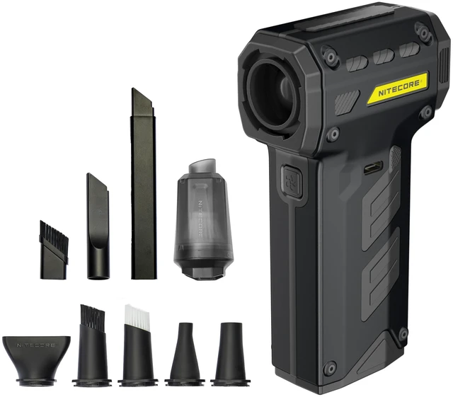 Main image of CINEWIND CW23 Pocket Photography Fan, Vacuum & Blowing (Black) 118000RPM, 157mph MAX Wind Speed, 6000Pa Suction Power, 6 Nozzles, 4-Speed Adjustable