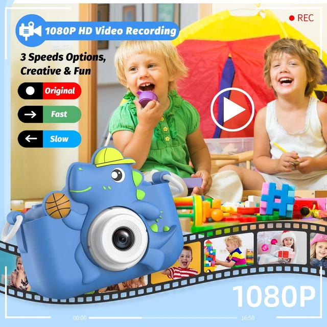 Alt view image 4 of 7 - Kids Camera Toy, Children Age 3-12, Christmas/Birthday Gifts for Girls, 1080P HD Video, Gift for 3 4 5 6 7 8 9 10 11 12 Year Old Girl Blue