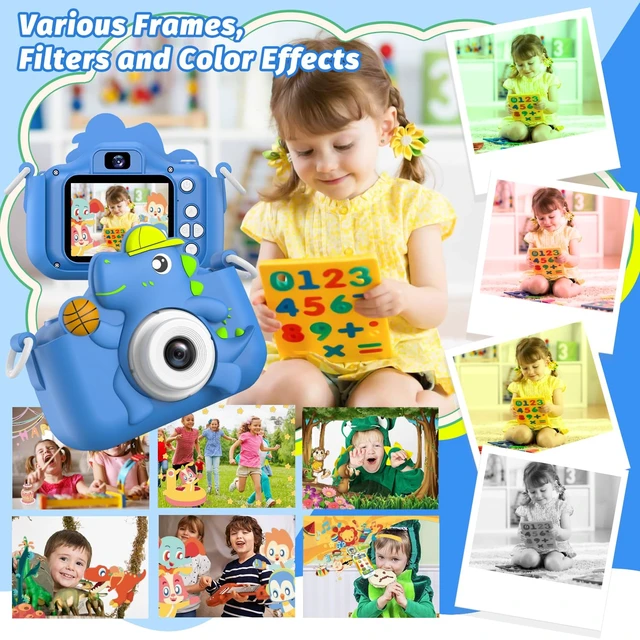 Alt view image 5 of 7 - Kids Camera Toy, Children Age 3-12, Christmas/Birthday Gifts for Girls, 1080P HD Video, Gift for 3 4 5 6 7 8 9 10 11 12 Year Old Girl Blue