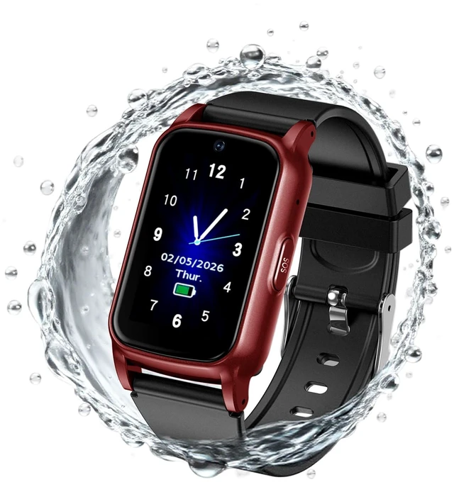 Main image of Fall Detection Watch for Seniors, GPS Tracker for Elderly with SOS Button, Real-Time Location Tracking, Two-Way Voice, Heart Rate & Step Counter, Medical Alert Watch, No Monthly Fee