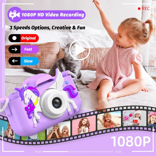 Alt view image 4 of 7 - Kids Camera Toy, Children Camera Toys for Kid Age 3-12, Christmas/Birthday Gifts for Girls, 1080P HD Video Kids Digital Camera, Gift for 3 4 5 6 7 8 9 10 11 12 Year Old Girl
