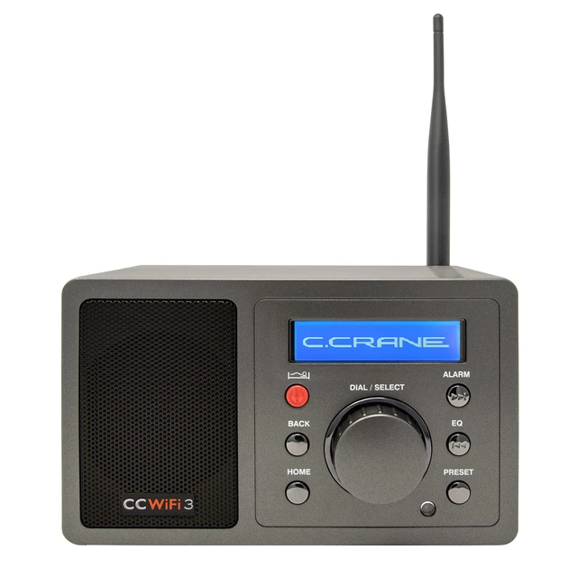 Alt view image 3 of 7 - C. Crane CC WiFi 3 Internet Radio with Skytune, Bluetooth Receiver, Clock and Alarm with Remote Control, Access to Thousands of Radio Stations Worldwide