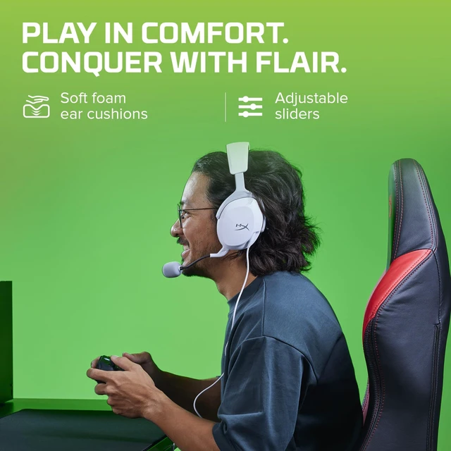 Alt view image 5 of 7 - CloudX Stinger 2 Core - Gaming Headset for Xbox, Lightweight Over-Ear headsets with mic, Swivel-to-Mute Function, 40mm Drivers - White