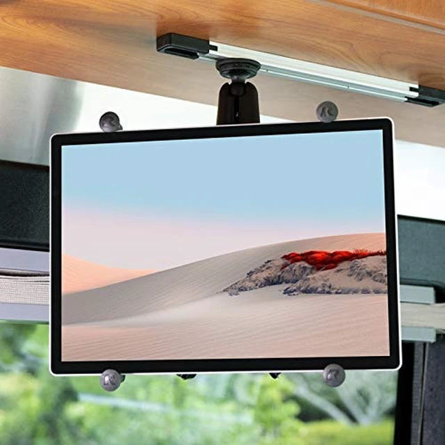 Alt view image 4 of 7 - X-Grip Tablet Holder for 12"-13" Tablets with Cases Spring-loaded cradle with AMPS and VESA compatibility for mounting systems