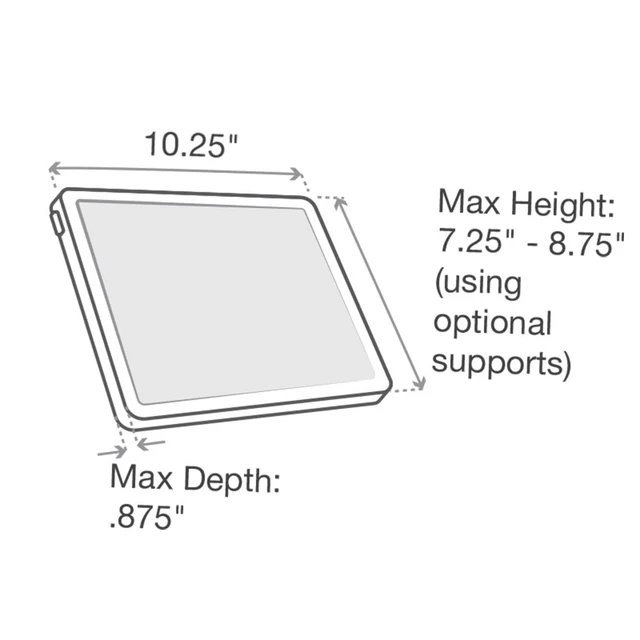 Alt view image 7 of 7 - X-Grip Tablet Holder for 12"-13" Tablets with Cases Spring-loaded cradle with AMPS and VESA compatibility for mounting systems