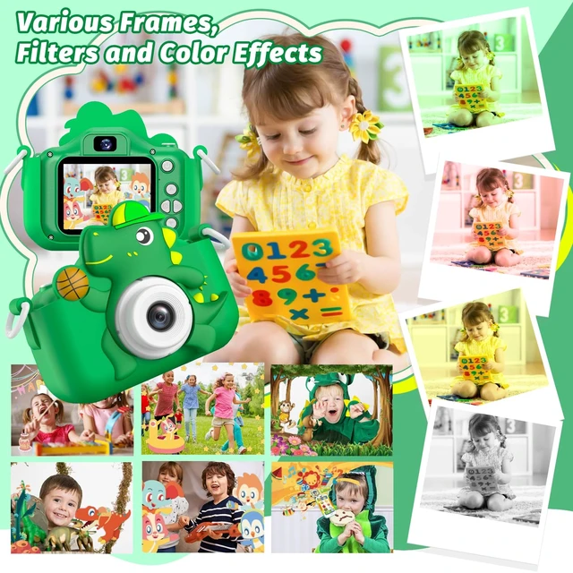 Alt view image 5 of 7 - Kids Camera Toy, Dinosaur Toys Camera for Kid Age 3-12, Christmas/Birthday Gifts for Boys and Girls, 1080P HD Kids Digital Camera, Children Camera Gift for 3 4 5 6 7 8 9 10 11 12 Year Old