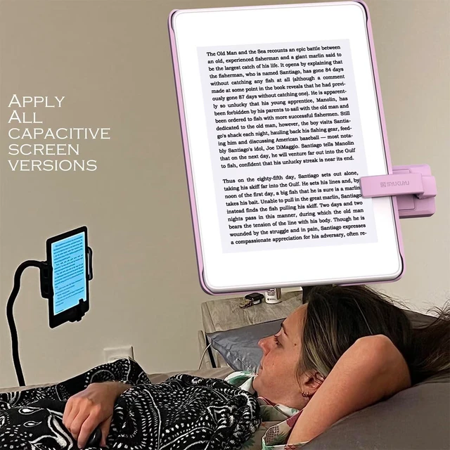 Alt view image 2 of 7 - RF Remote Control Page Turner for Kindle Reading Ipad Surface Comics, iPhone Android Tablets Reading Novels Taking Photos(Pink)