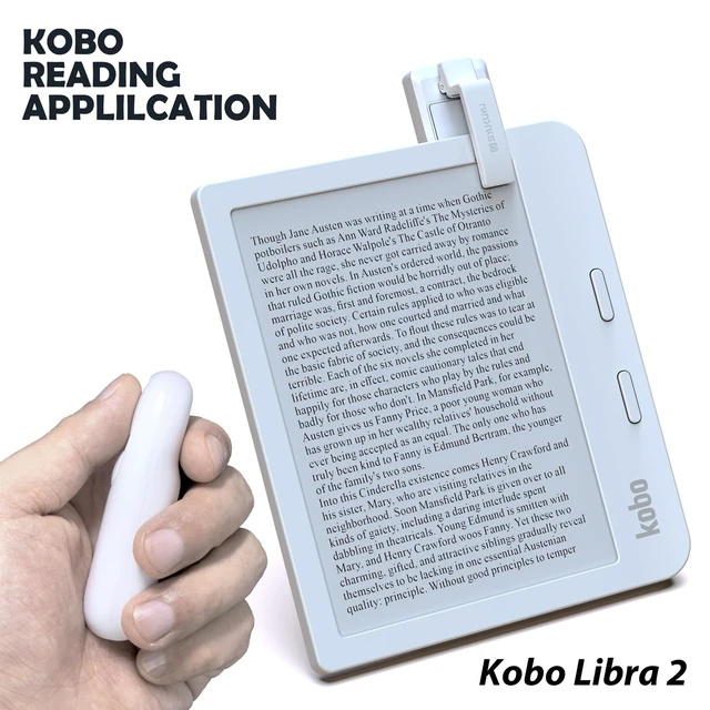 Alt view image 4 of 6 - RF Remote Control Page Turner for Kindle Reading Ipad Surface Comics, iPhone Android Tablets Reading Novels Taking Photos(White)