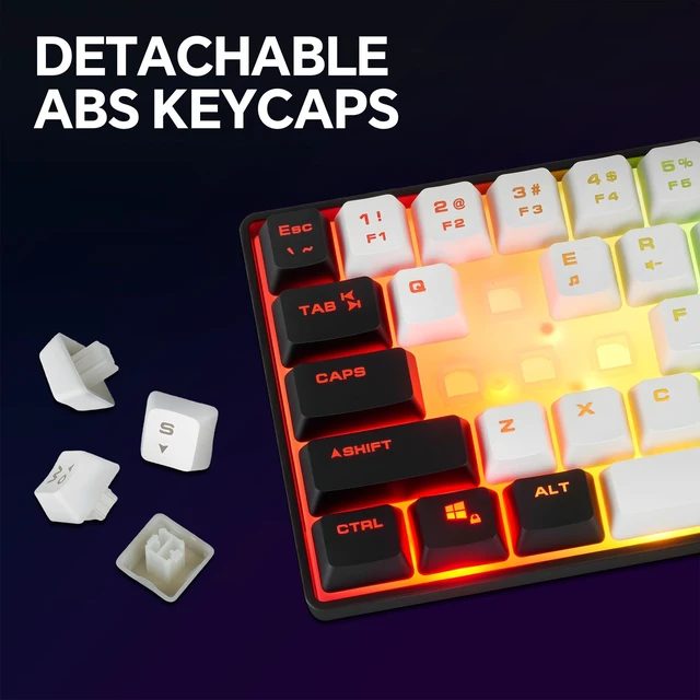 Alt view image 6 of 6 - 60% Wireless Gaming Keyboard and Mouse Combo, RGB Backlit Rechargeable LED Light Up keyboards, Wireless Gaming Mouse and Keyboard for Xbox PS4 PS5 PC Laptop (Black-white)