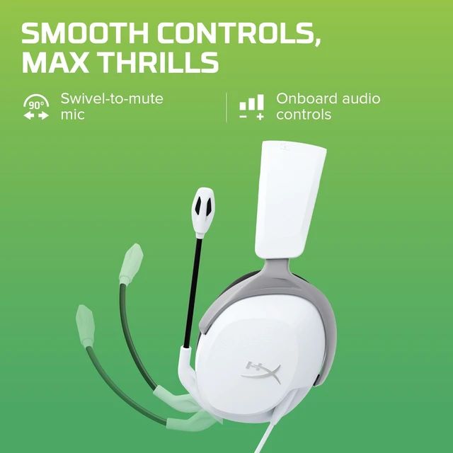 Alt view image 4 of 7 - CloudX Stinger 2 Core - Gaming Headset for Xbox, Lightweight Over-Ear headsets with mic, Swivel-to-Mute Function, 40mm Drivers - White