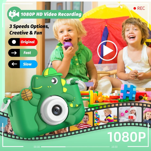 Alt view image 4 of 7 - Kids Camera Toy, Dinosaur Toys Camera for Kid Age 3-12, Christmas/Birthday Gifts for Boys and Girls, 1080P HD Kids Digital Camera, Children Camera Gift for 3 4 5 6 7 8 9 10 11 12 Year Old