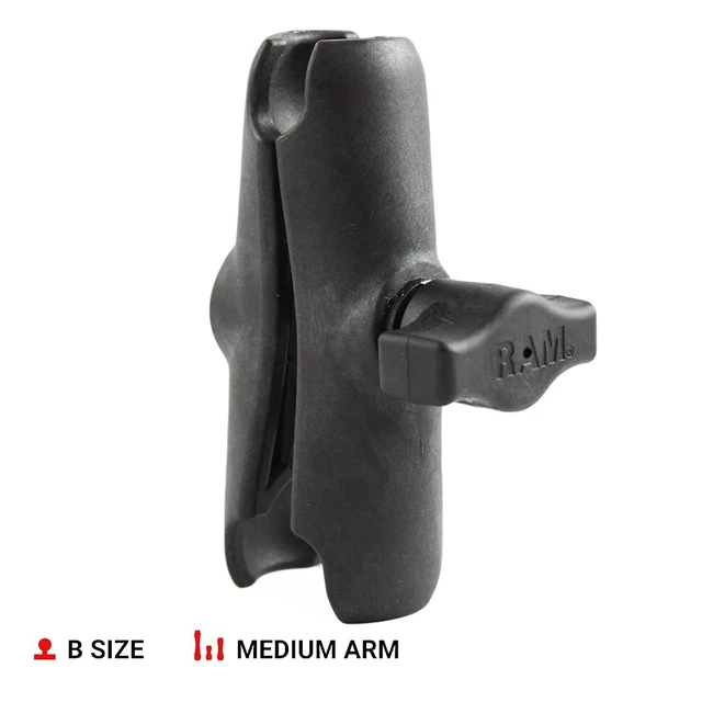 Alt view image 2 of 7 - Medium Double Socket Arm for B Size 1" Balls Composite connector arm, compatible with B Size 1" ball bases