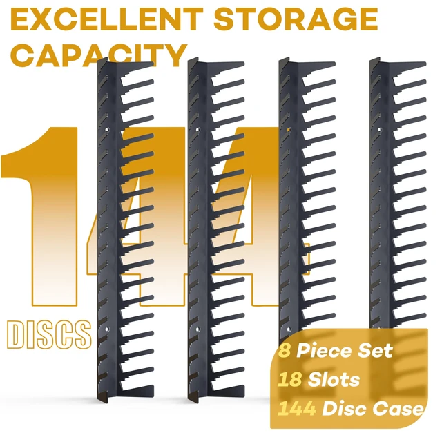 Alt view image 2 of 7 - Video Game Storage Wall Mount Game Case Holder, Metal Wall Mounted Media Storage Shelves for PS, Xbox, Switch Game Organizer (8-Pack)