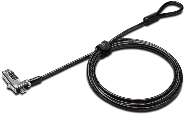 Main image of Slim Combination T-Bar Standard Lock Slot for Laptops, Security Computer Lock Cable, Resettable 4-wheel Number Code with 6 Foot Cable, K60600WW