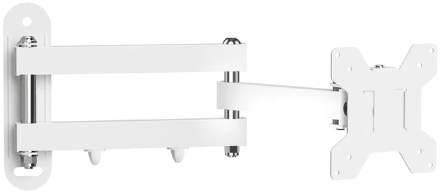Main image of Full Motion TV Wall Mount Bracket for Most 13-30 inch TVs and Monitors, Flat and Curved TVs up to 28.66lbs, Tilt Swivel and 16.5 inch Extension, Max VESA 100x100mm, White, MA2776W