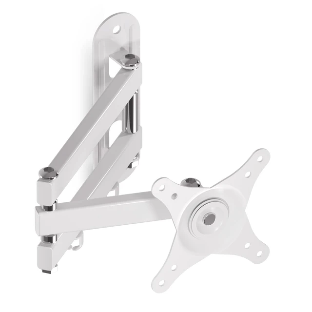 Main image of TV Wall Mount Swivel Tilt Rotation Full Motion Adjustable Articulating for Most 15-32 inch LED, LCD Monitor Wall Mount VESA 75,100, White (MA2720W)