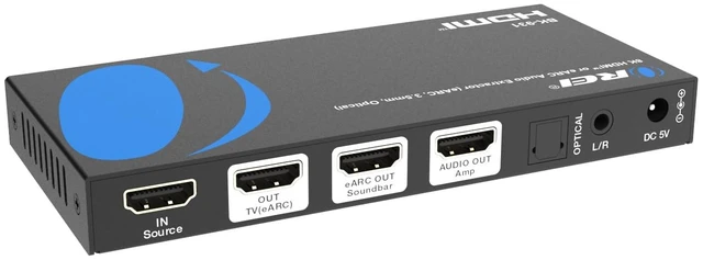 Alt view image 4 of 7 - 4K@120Hz Audio Extractor Converter, HDCP 2.3, Dolby Atmos HDR10+ 3.5mm HDMI Audio Extractor 4K 120Hz eARC, HDMI ARC Audio Extractor, Optical SPDIF, Dolby Vision, Sonos & Bose