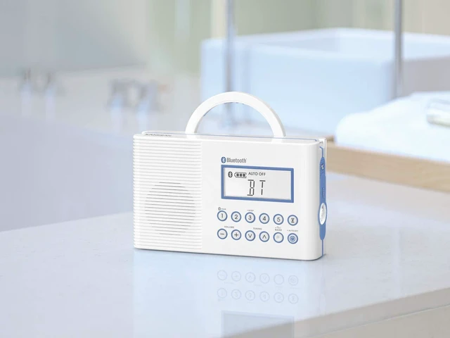 Alt view image 6 of 7 - H202 AM/FM Weather Alert Waterproof Shower Radio, White