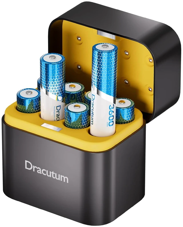 Main image of Rechargeable AA Lithium Batteries with Charger 8-Pack 3600mWh 1.5V Double A Battery, 2000 Recharge Cycles, 3H Fast Charging for High-Drain Devices Blink Camera, Xbox Controller, Toys