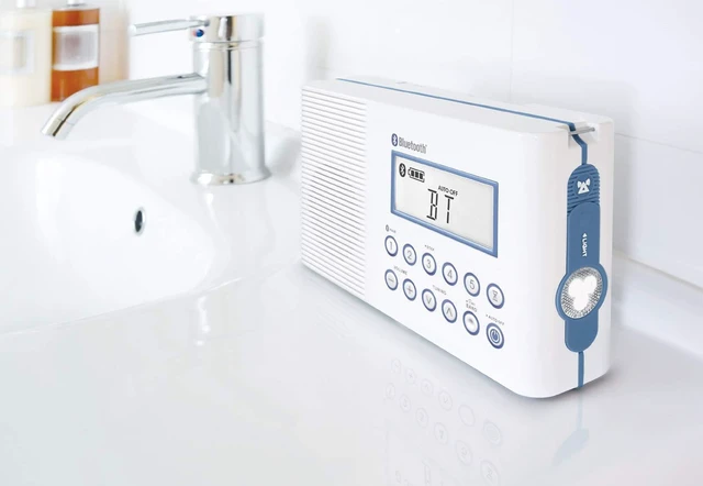Alt view image 5 of 7 - H202 AM/FM Weather Alert Waterproof Shower Radio, White