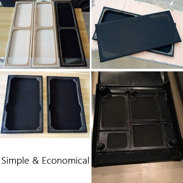 Alt view image 7 of 7 - Speaker Grille Cloth Stereo Mesh Fabric, Black, 55x40 in (140x100 cm) 3-Layer Functional Acoustic Fabric, Fully Sound-Permeable, Dustproof & Stretchable, for Speaker & Furniture Refurbishment
