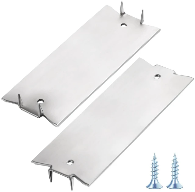 Main image of (30 pcs) Stainless Steel 304 1.5X4 Inch 16-Gauge Anti-Nail Protection Plate Shield Stainless Steel, Nail Plate for Wood Studs, Steel Cable Wire Protector Plate with Sharp Pointed Prongs