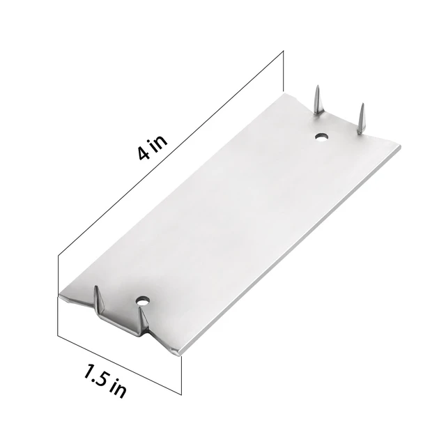 Alt view image 2 of 5 - (30 pcs) Stainless Steel 304 1.5X4 Inch 16-Gauge Anti-Nail Protection Plate Shield Stainless Steel, Nail Plate for Wood Studs, Steel Cable Wire Protector Plate with Sharp Pointed Prongs