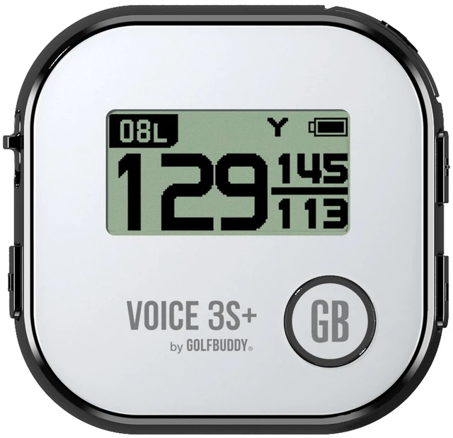 Main image of GOLFBUDDY Voice 3S+ Talking GPS Rangefinder Clip-On Hat GPS with Slope On/Off Audio Distance to Front/Center/Back 40,000 Courses 18-Hour Battery No Subscription Fees (Black)