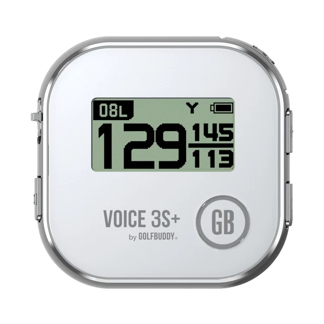 Main image of GOLFBUDDY Voice 3S+ Talking GPS Rangefinder Clip-On Hat GPS with Slope On/Off Audio Distance to Front/Center/Back 40,000 Courses 18-Hour Battery No Subscription Fees (Gray)