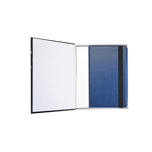 Alt view image 3 of 3 - Award Winning Audiobook Speaker Electronic Bible, 8" eReader and Audio Player, with Headphones, Simulated Leather Case with Pocket for Church Notes, Hard Shell Bible Style Gift Box Included. (Blue)