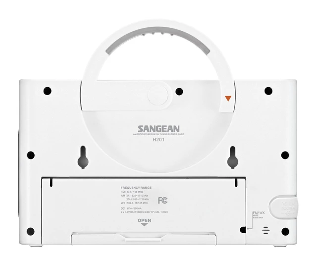 Alt view image 3 of 7 - H201 Waterproof AM/FM Shower Radio with NOAA Weather Alert