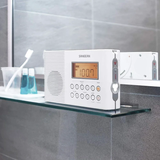 Alt view image 7 of 7 - H201 Waterproof AM/FM Shower Radio with NOAA Weather Alert