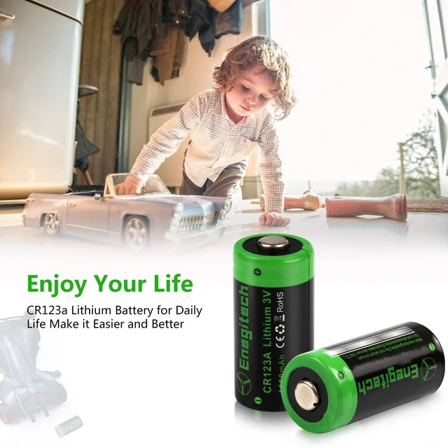 Alt view image 7 of 7 - CR123A 3V Lithium Battery, 123 Lithium Batteries 3 Volt 1600mAh for Smart Smoke Detector, Fire Alarm, Flood & Freeze Sensor, Carbon Monoxide Detector Non-Rechargeable 12 Pack