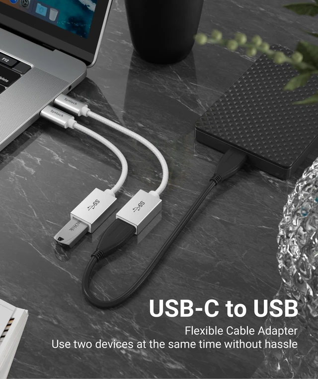Alt view image 2 of 7 - USB Type C to USB Adapter, Aluminum Alloy, Male to Female, 5 Gbps Transfer Speed, Compatible with iPhone, MacBook, iPad, Pixelbook, Dell, Surface, Lenovo, Samsung Galaxy