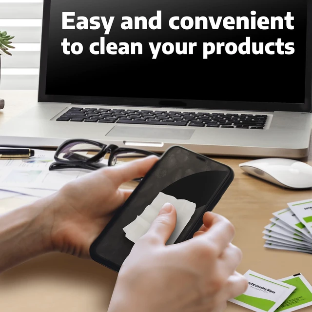 Alt view image 2 of 6 - Screen Wipes Individually Wrapped, Pre-moistened Computer Phone Lens Cleaning Wipes for iPhone iPad Tablet PC Computer LED Screen, Pack of 400