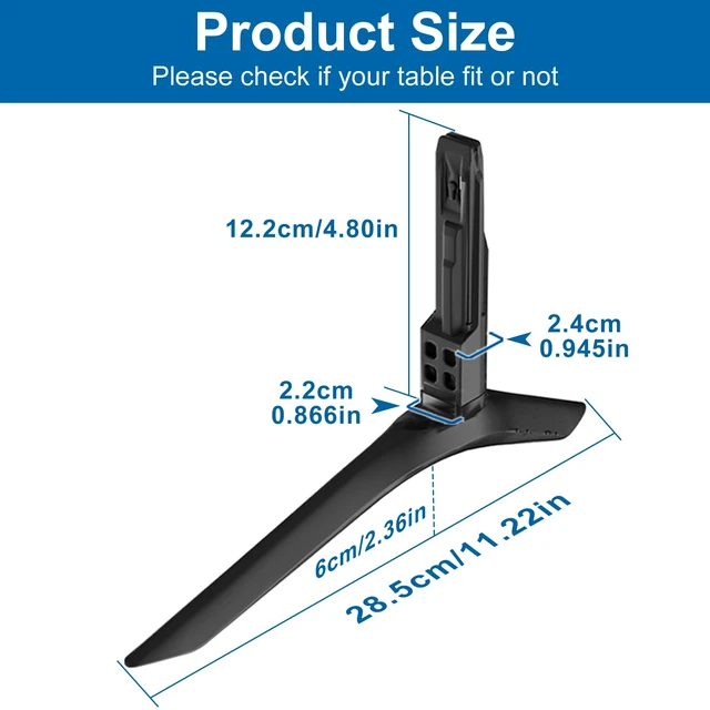 Alt view image 6 of 7 - TV Legs for Samsung, Exclusive Only for Samsung UA65TU7000K UN65TU7000F UN65TU7000G UN65TU700DF 2020 Model TV Legs Replacement, NOT Universal, Not for Other Models, with Cable Ties, Screwless Install