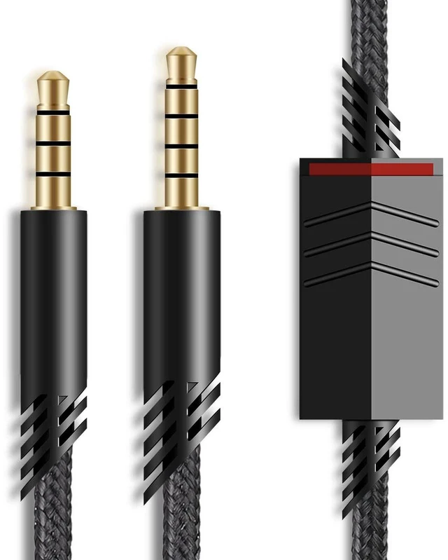 Main image of 2M Inline Mute(Slide) Nylon Braided Cord for Astro A40 Headsets Inline Mute Function(Slide Button)Audio Cable, 2 Meter Long, Nylon Braided, Compatible with Astro A10 A40 Headsets