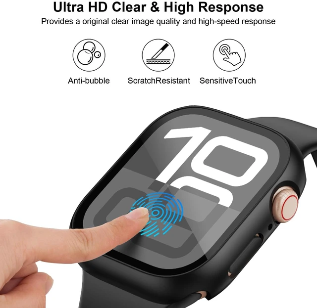Alt view image 3 of 7 - 15Pack Silicone Watch Band Case with Screen Protector for Apple Watch Soft Silicone,Skin-Friendly,Sweat-Proof,Wireless Charging Compatible,Storage Case, for Series 11/10/9/8/7/6/5/4/SE(38-46mm)