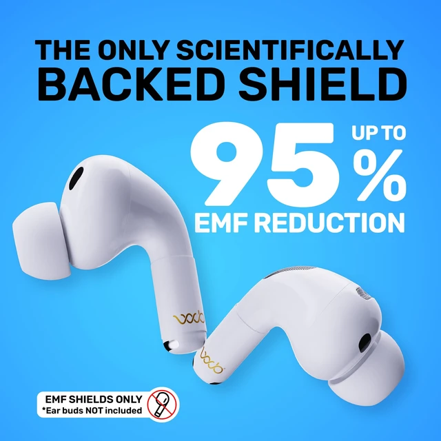 Alt view image 2 of 7 - EMF Shield Sticker for AirPods 2nd/3rd/4th Gen, 2-Pack FCC Lab-Tested, USA Patented, Short Stem Airpods, 5G Wireless Devices